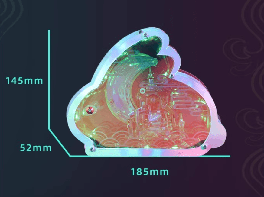 567個以上のパーツを含む3D立体メタルブロックモデル「玉兔宮灯」組み立てキット