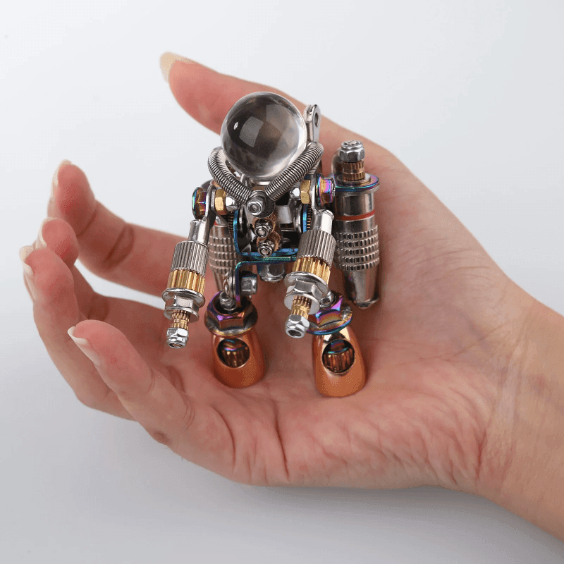 月ロケットと宇宙飛行士の置物 金属製 作家もの 月ロケットと宇宙飛行 月ロケットと宇宙飛行士の置物 金属製 作家もの 月ロケットと宇宙飛行