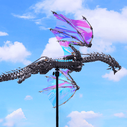 ファンタジー大型ドラゴン「天空のオーロラ」3Dメタル機械パズル  難易度：高、3000+ピース、長さ126cm