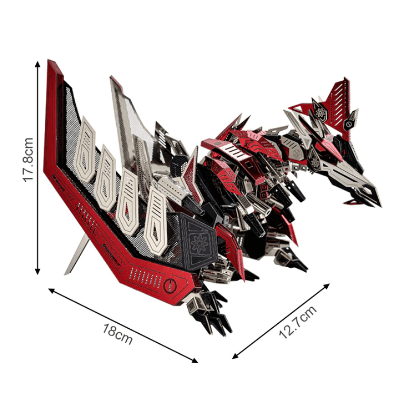 3Dメカニカルプテロサウルスメタルモデルキット、手作り