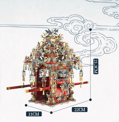 3Dパズル 大人用 メタルモデルキット ブライダルセダンチェア DIY 3Dメタルパズル 中国の伝統文化 3Dモデル ビルディングキット 十代の若者向け 不安おもちゃ ギフトに最適