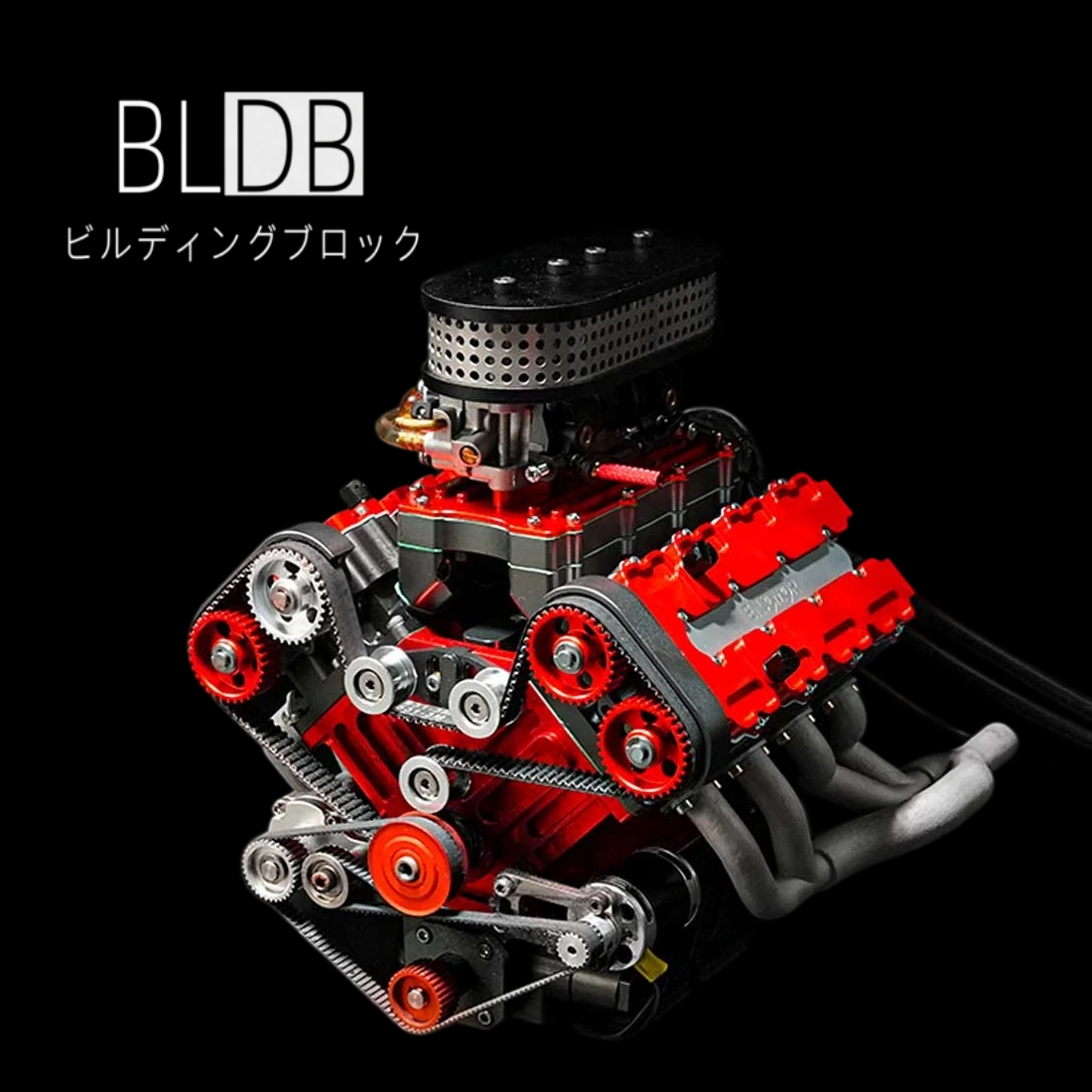 ENJOMOR V8-9078 PRO 78cc 水冷V型8気筒ガソリンエンジン全体