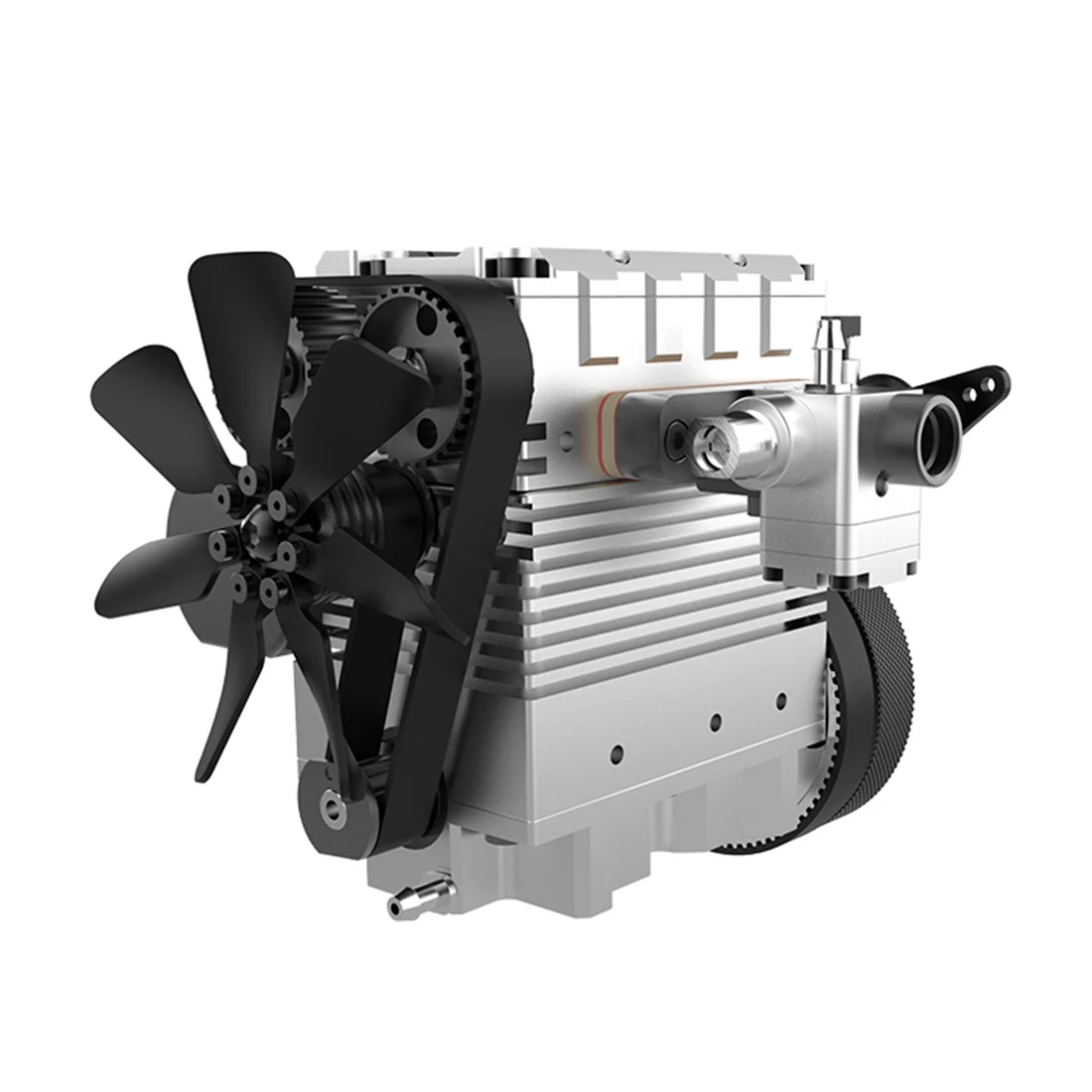 SEMTO ST-NF2／FS-L200AC 7cc 直列2気筒4ストロークエンジン組立キット｜シルバー特別限定版