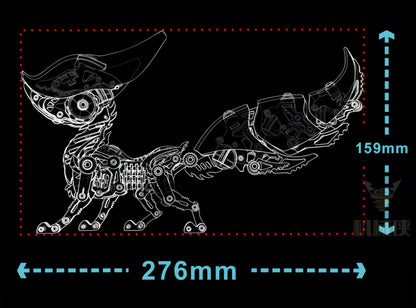 DIY 玲瓏狐 3D 組み立て 機械モデル クリエイティブ おもちゃ セット（339ピース / 白色）