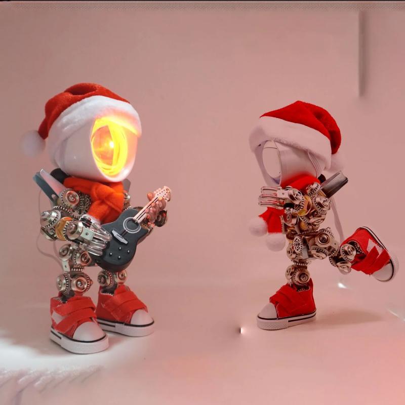 クリスマス用の自作メカニカルサンタの金属パズルモデルキット