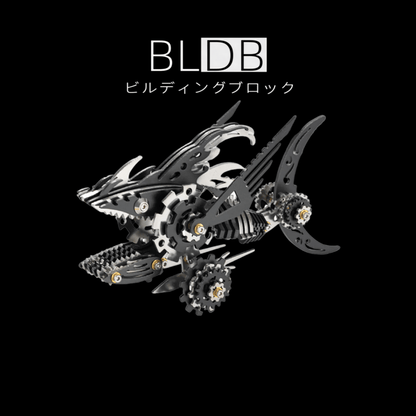 ノコギリザメ 機械サメ カーペンターシャーク 3D 金属組立モデルキット