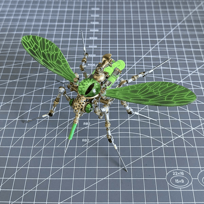 デスク飾り用3D金属製グリーンモスキート