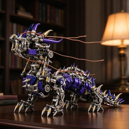 組み立て後の麒麟 3Dメタルパズル 金属製可動モデル