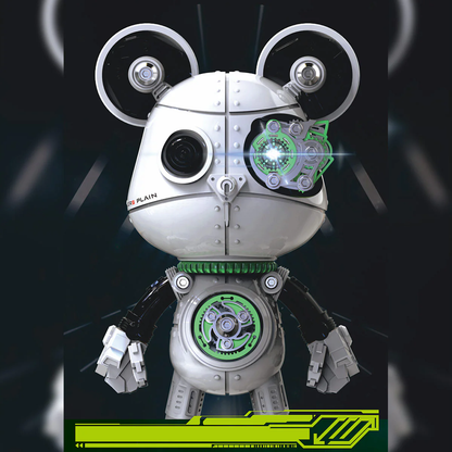 サイボーグ・バイオレンスベア 3D金属パズルモデル組立キット 高級デスクトップトイ