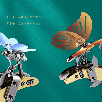 3D金属機械色鮮やかな蝶の飛行バイオニック動的モデル組み立てキット（子供、ティーン、大人向け）-100個以上