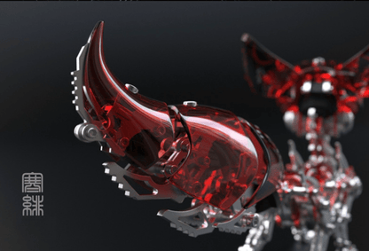 DIY 玲瓏狐 3D 組み立て 機械モデル クリエイティブ おもちゃ セット（339ピース / 赤色）