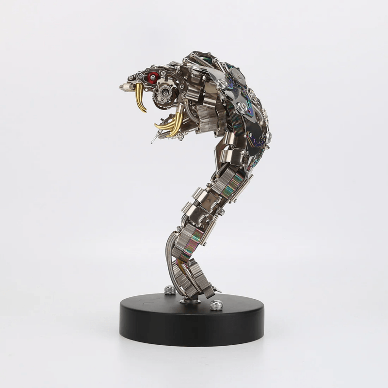 蛇コブラ彫刻 3Dメタルパズル メカニカルパンク組み立てモデル 400+ピース