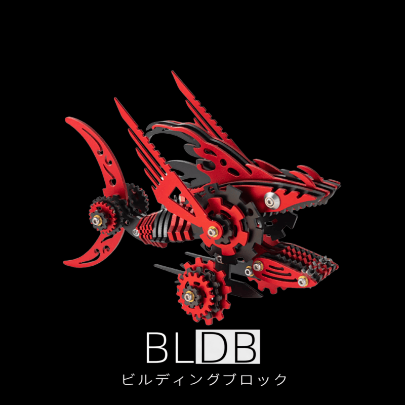 ノコギリザメ 機械サメ カーペンターシャーク 3D 金属組立モデルキット