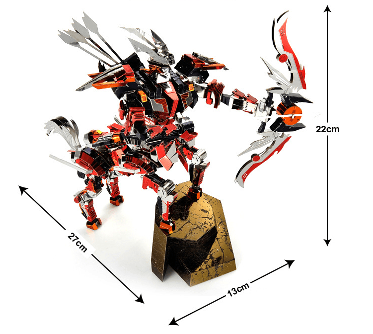 3Dメタルパズル、挑戦的なメタルモデルセット、半人半馬の騎士戦士、DIYレーザーカットパズルパズル、知育玩具、青少年装飾工芸玩具 -  ケンタウロスアーチャー