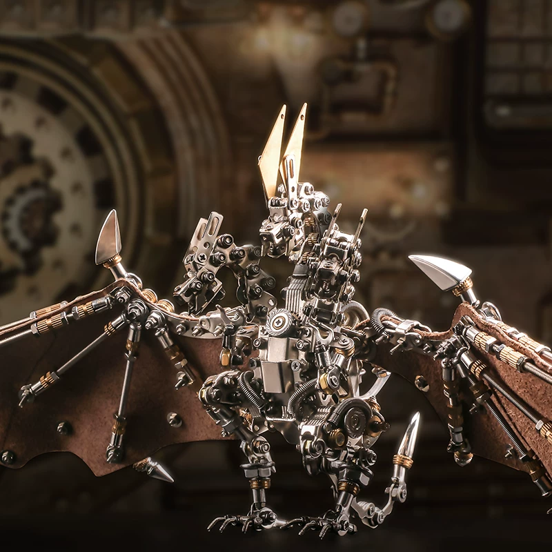 三頭龍の金属模型玩具置物デスクトップ装飾品高級工芸品ホリデーギフト