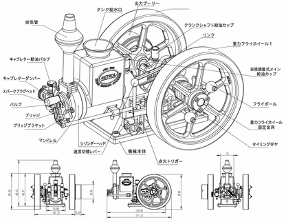 RETROL HM-01の横型シリンダーとヒット＆ミス機構