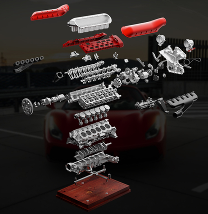 V12エンジン模型 DM108｜1/4スケール・800点超・電動可動式