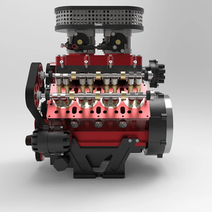 10mm出力軸を備えたENJOMOR V8-9078 PROエンジン後部