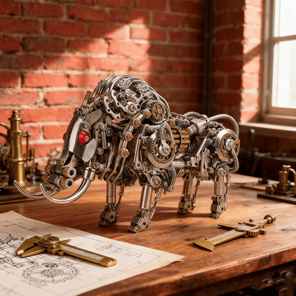 鉄の牙を持つイノシシ 3D金属モデルキット大人向け高難度パズル（1100ピース）