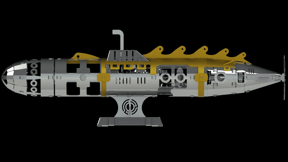 94ピース深海潜水艦模型組み立てキット - ミステリアス・ノーチラス