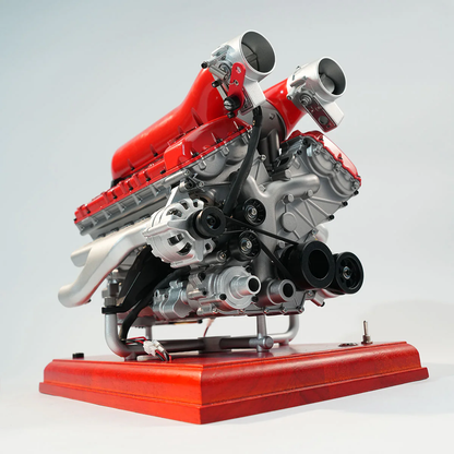 アルミニウム合金製V12メタルエンジンモデルの精密パーツ