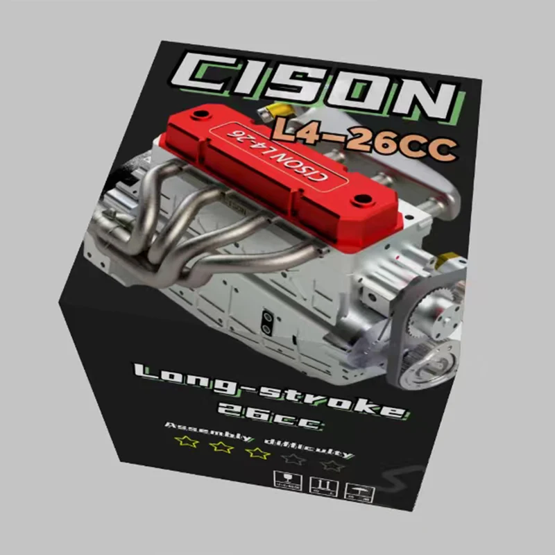 CISON L4-175-OHV 17.5cc 直列4気筒 ガソリンエンジン模型｜4ストローク OHV 水冷式