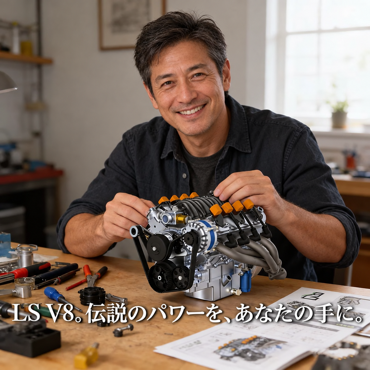 LS-52 52cc V8ガソリンエンジンのパッケージ内容