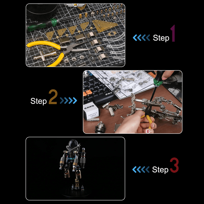 154個の月の宇宙飛行士キット DIY金属モデルおもちゃ ダストカバーなし