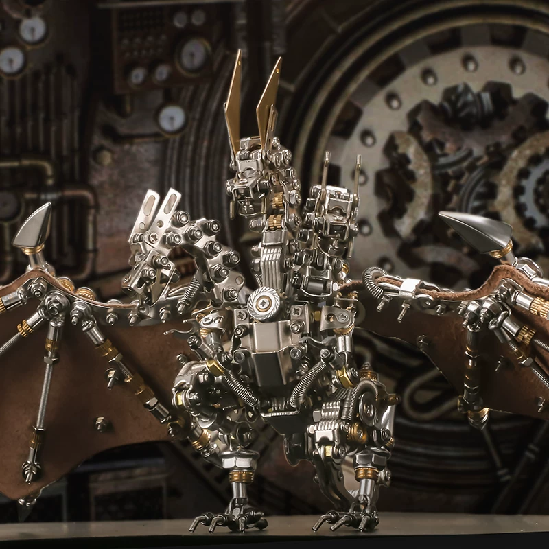 三頭龍の金属模型玩具置物デスクトップ装飾品高級工芸品ホリデーギフト