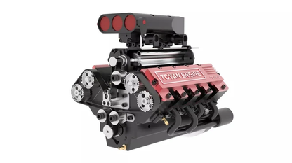 TOYAN FS-V800GCS機械式スーパーチャージャー搭載V8エンジンの斜め正面