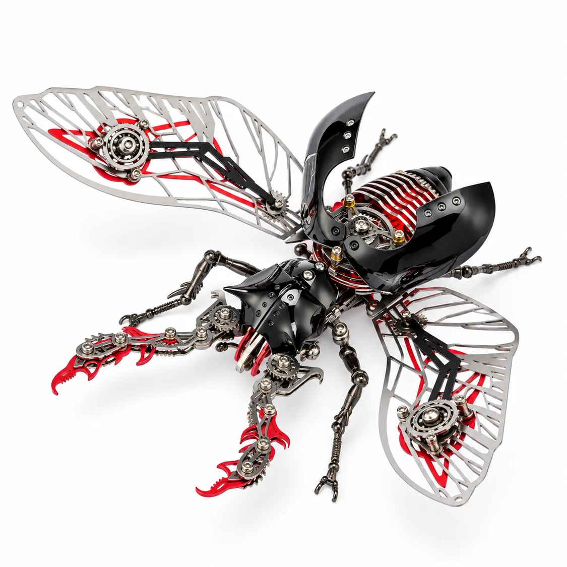 メカニカル カブトムシ 3Dメタルモデル｜317ピース DIY昆虫パズル 4色展開