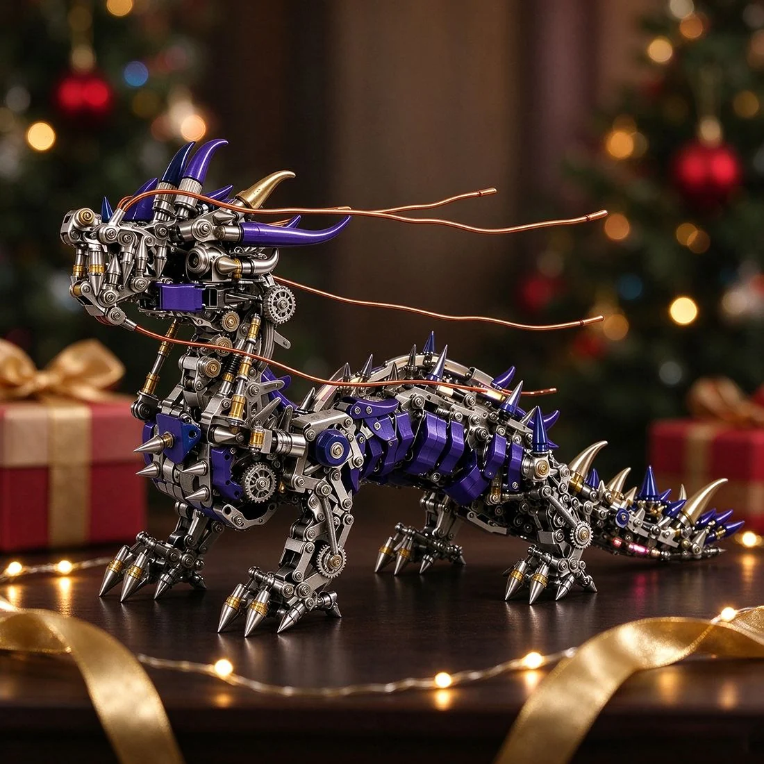麒麟 3Dメタルパズルの金属フレームと可動脚部