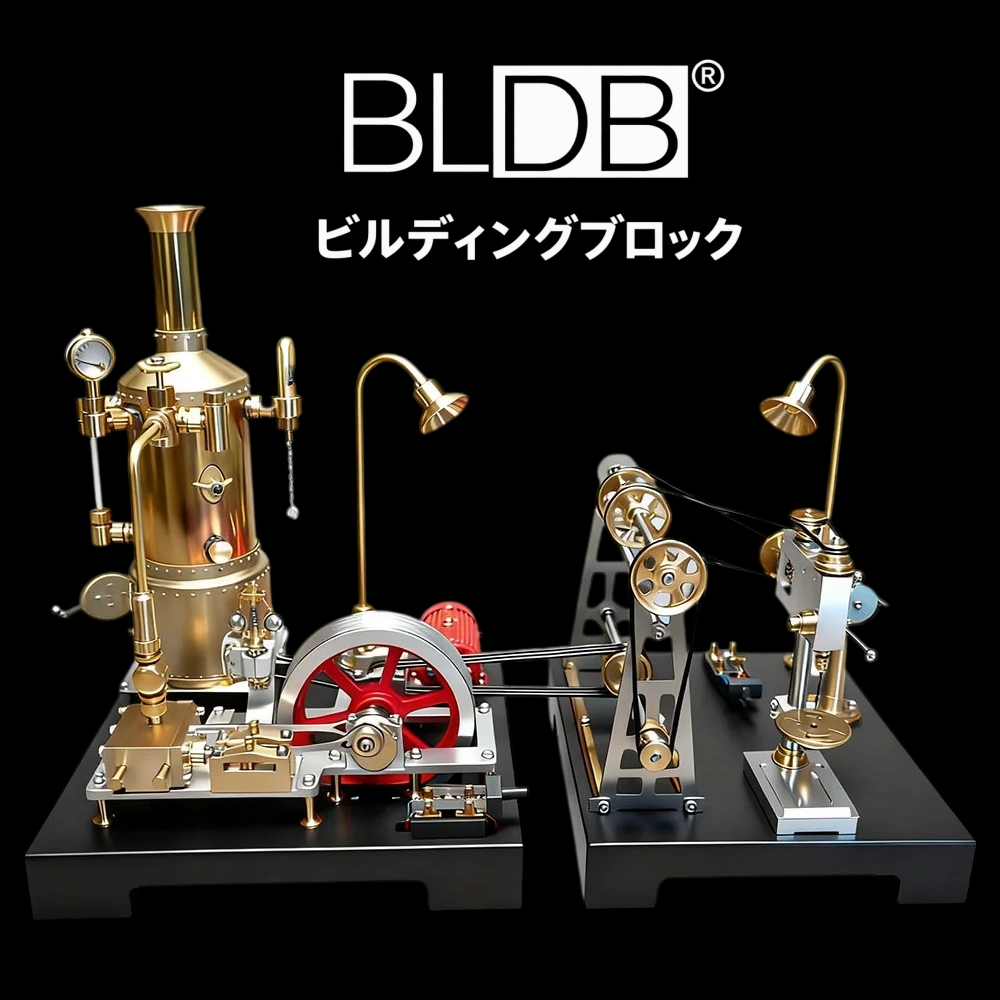 SE-03のフライホイール、クランク、ピストンの可動機構