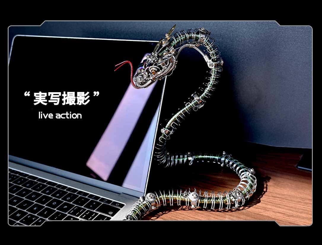 レジェンダリーサーペント：メカニカルスネーク 3D メタルモデルキット 500ピース