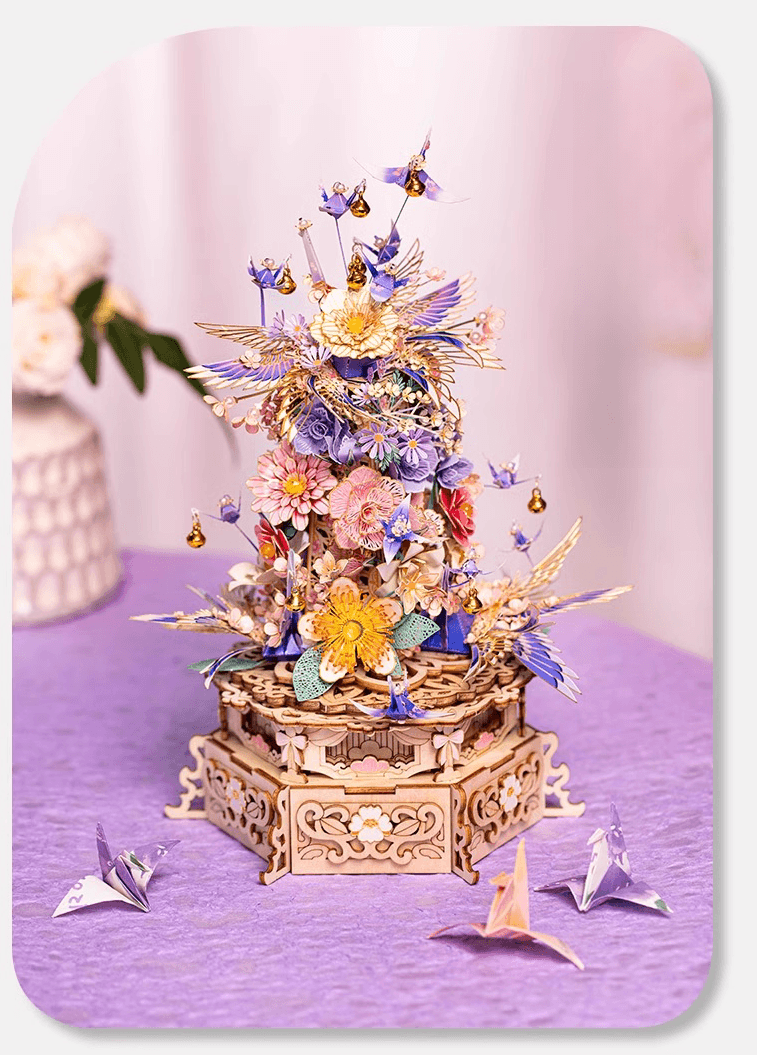 396 PCS+ 3Dメタルモデル 酔花八音盒 組み立てキット