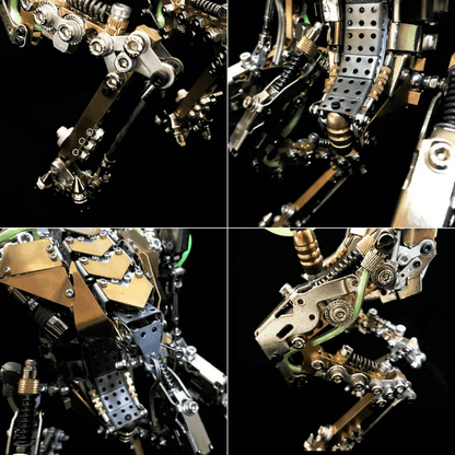 ロブスターとエビの重いメカロボットの3DメタルパズルLED、可動関節付き