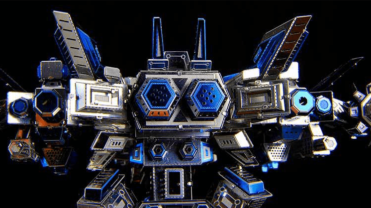 3Dメタルパズル - メカニカルパイロット 1 宇宙船モデルキット 大人が作るチャレンジ 3Dパズル DIYハンドクラフト組み立てモデル ティーン向け - 355ピース