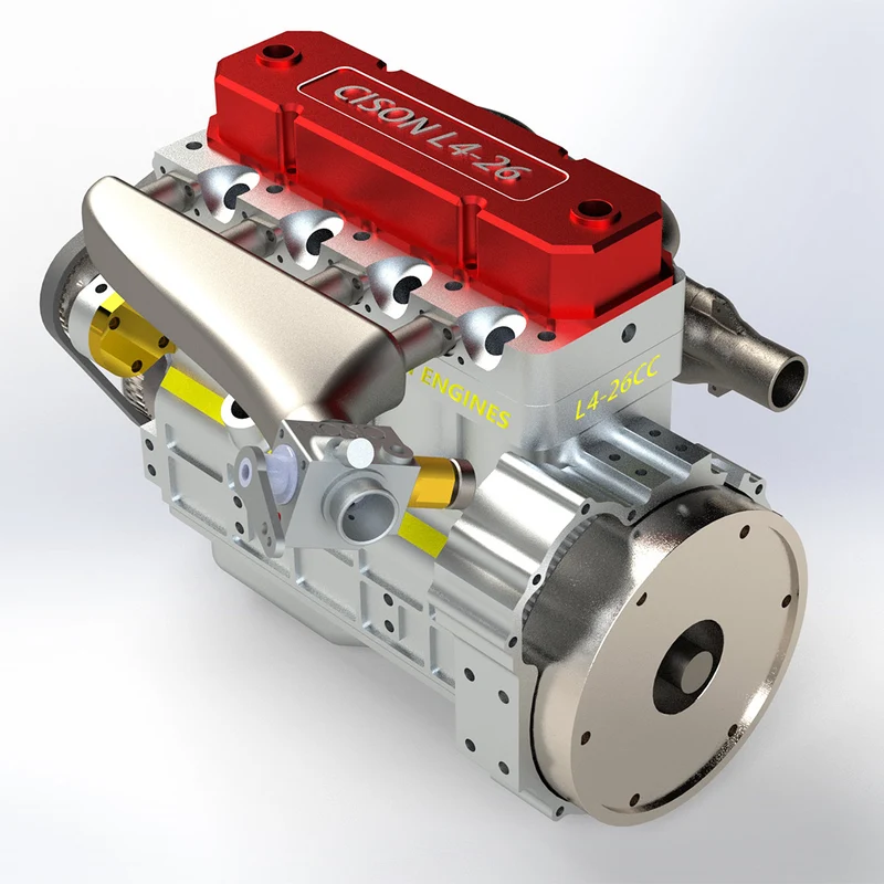CISON L4-175-OHV 17.5cc 直列4気筒 ガソリンエンジン模型｜4ストローク OHV 水冷式