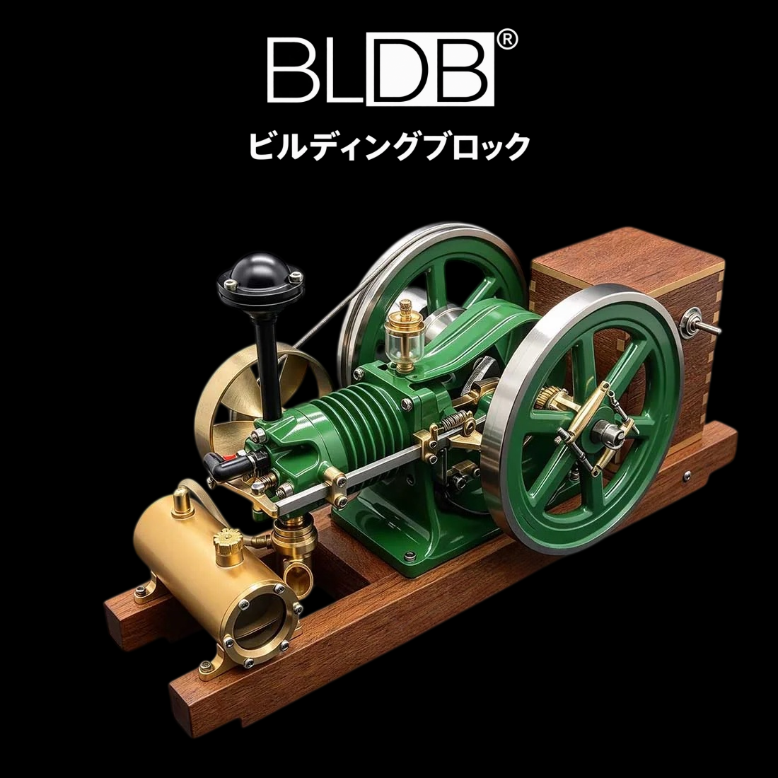 B04 ヒット＆ミス式3.6cc空冷横型単気筒ガソリンエンジン模型