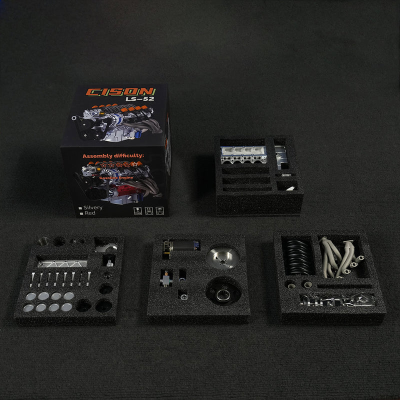 CISON LS-52のV型シリンダーブロックとピストン
