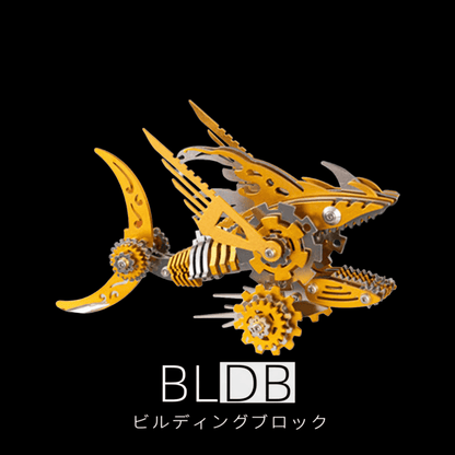 ノコギリザメ 機械サメ カーペンターシャーク 3D 金属組立モデルキット