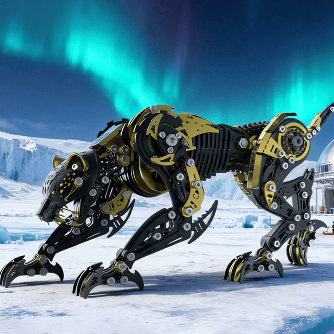 3Dメタル機械式 怒れるヒョウ 捕食者 モデルキット（506ピース）