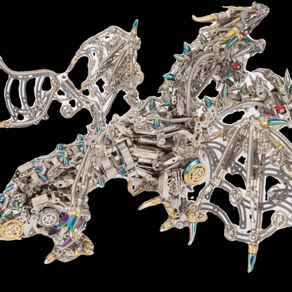 3D DIYメタル機械組立手作り模型キット - 地獄級難易度三つ頭のドラゴン
