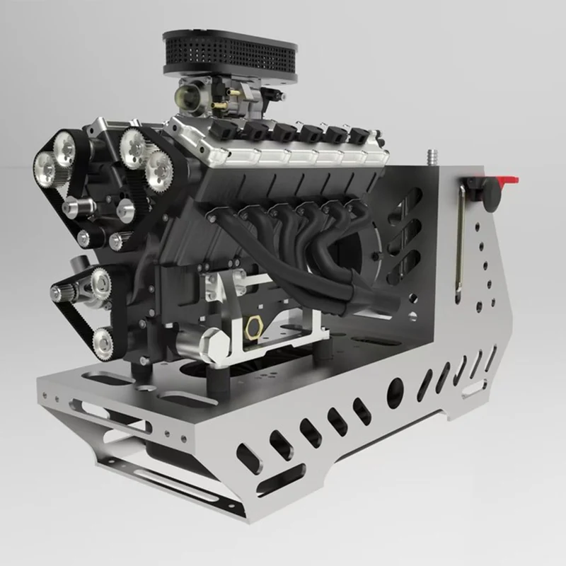 GS-V12の48バルブとカム機構を示すクローズアップ