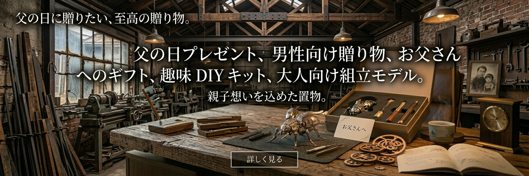 父の日プレゼント、男性向け贈り物、お父さんへのギフト、趣味 DIY キット、大人向け組立モデル、親子想いを込めた置物
