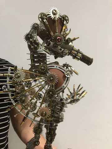 3Dメタルパズル タツノオトシゴ 2100ピース LED付き | スチームパンク