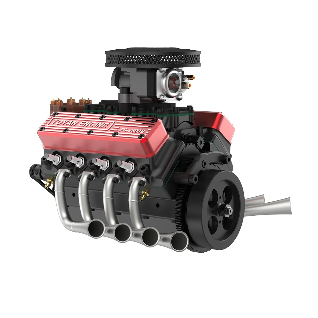 TOYAN FS-V800WGPC 1/10スケールV8エンジンの正面外観