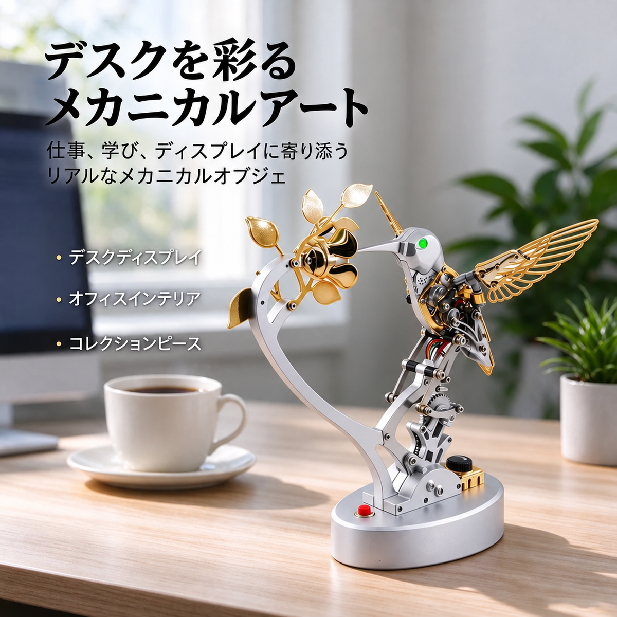 羽ばたき動作を支えるTECHING DM350の翼関節構造