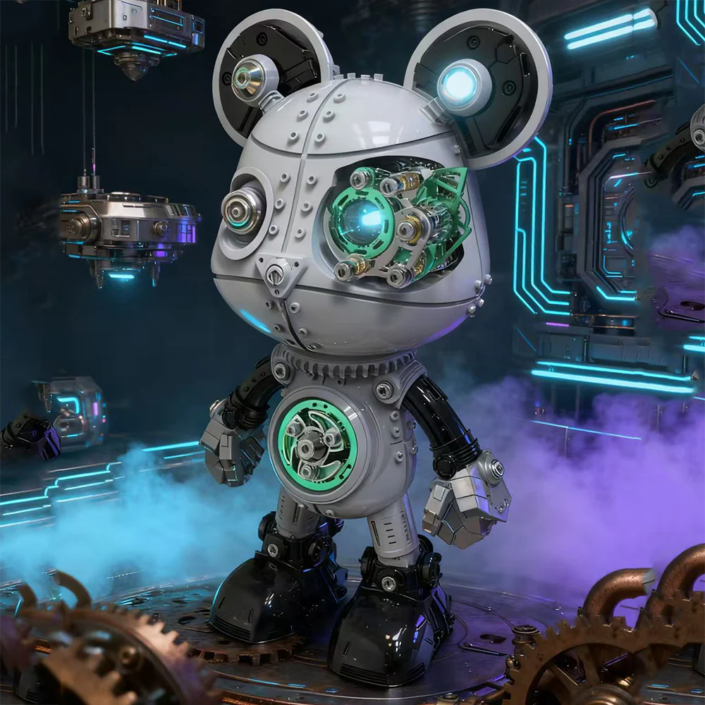 サイボーグ・バイオレンスベア 3D金属パズルモデル組立キット 高級デスクトップトイ
