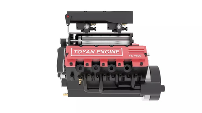 TOYAN FS-V800GCS機械式過給V8エンジンの側面外観
